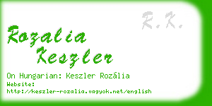 rozalia keszler business card